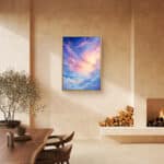 リビングに飾った青紫の空景アートの設置イメージのアートパネル 設置イメージ 8