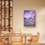 リビングに飾った月花野の風景アートパネル 設置イメージ 10