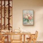 リビングに飾った春の花のフラワーアートパネル 設置イメージ 1