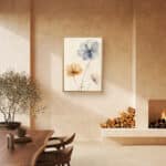 リビングに飾った青花の余白の設置イメージの抽象 インテリアアート 設置イメージ 10