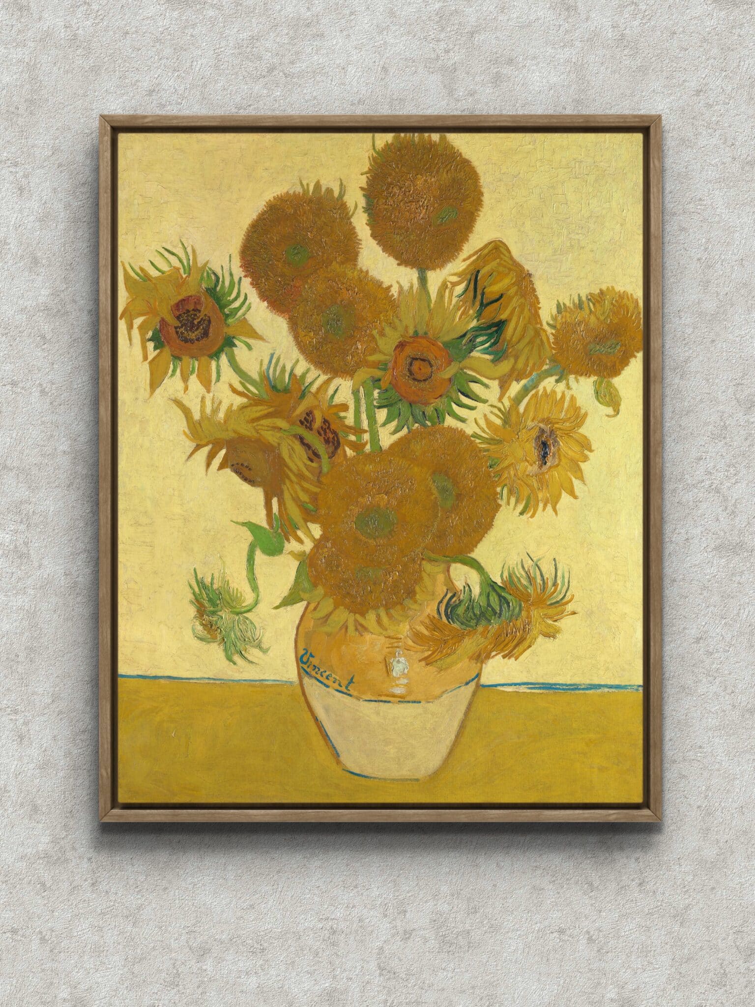 meiga-sunflowers-1888-main-1-mg-10012.jpg フィンセント・ファン・ゴッホ「ひまわり」の名画アートパネル フレーム設置イメージ