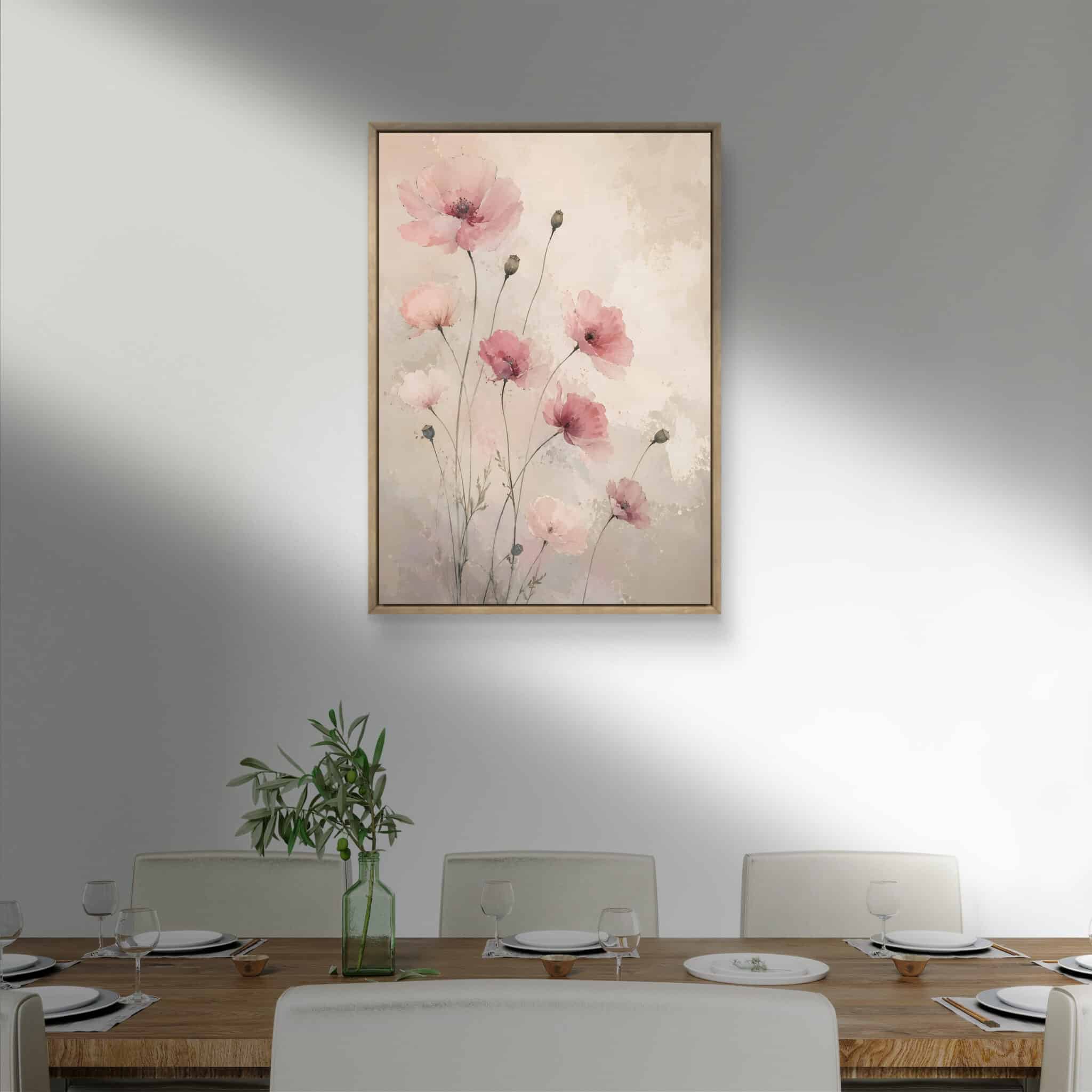 絵画 フラワー フラワーインテリア ボタニカル 花の絵 花柄 花 立体絵 淡桃の花のボタニカルアート｜全サイズ送料無料 | MomokoArt