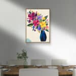 リビングに飾った彩りの花のボタニカル インテリアアート 設置イメージ 4