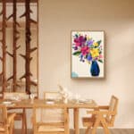 リビングに飾った彩りの花のボタニカル インテリアアート 設置イメージ 5