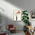 リビングに飾った花影の器の設置イメージのボタニカル インテリアアート 設置イメージ 7