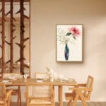 リビングに飾った花影の器の設置イメージのボタニカル インテリアアート 設置イメージ 2