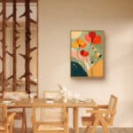 リビングに飾った彩花の遊びの設置イメージのフラワー インテリアアート 設置イメージ 6