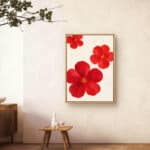 リビングに飾った紅花のリズムの設置イメージのフラワー インテリアアート 設置イメージ 10