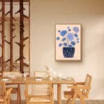 リビングに飾った丸い葉のボタニカル インテリアアート 設置イメージ 8