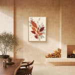 リビングに飾った秋葉の余韻の設置イメージのリーフ 絵画のアートパネル 設置イメージ 8