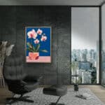 リビングに飾った蘭花の余韻の設置イメージのナチュラル 絵画のアートパネル 設置イメージ 8