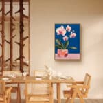 リビングに飾った蘭花の余韻の設置イメージのナチュラル 絵画のアートパネル 設置イメージ 9