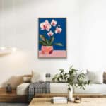 リビングに飾った蘭花の余韻の設置イメージのナチュラル 絵画のアートパネル 設置イメージ 10