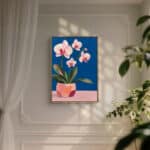 リビングに飾った蘭花の余韻の設置イメージのナチュラル 絵画のアートパネル 設置イメージ 3