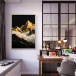 リビングに飾った金峰の雲海の風景アートパネルイメージ 設置イメージ 8