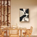 リビングに飾った波影の余白の設置イメージの絵画 インテリアのアートパネル 設置イメージ 4