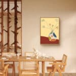 リビングに飾った花瓶モチーフのフラワーアートパネル 設置イメージ 10