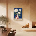 リビングに飾った白花モチーフのボタニカルアートパネル 設置イメージ 8