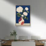 リビングに飾った白花モチーフのボタニカルアートパネル 設置イメージ 10
